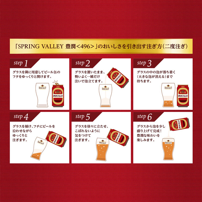 キリン ＳＰＲＩＮＧ ＶＡＬＬＥＹ スプリングバレー 豊潤 ４９６ ×シルクエール (白) 350ml × 6本 飲み比べセット