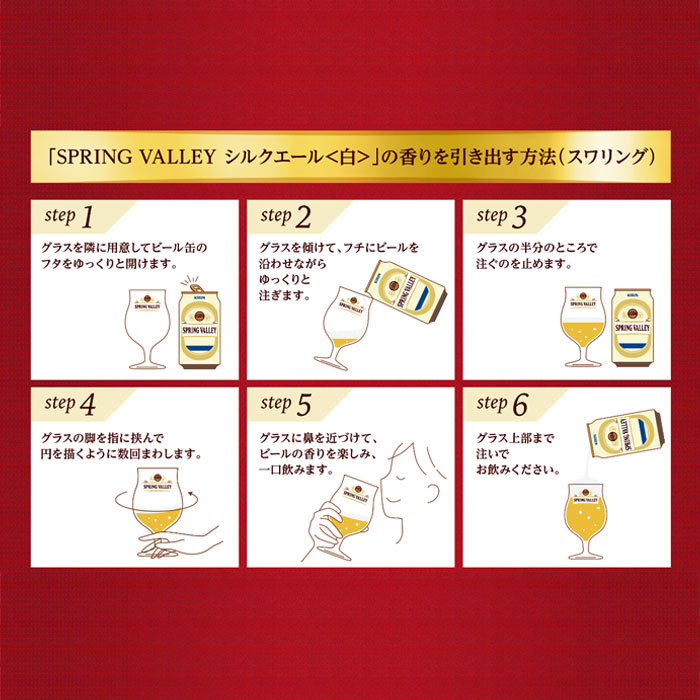 キリン ＳＰＲＩＮＧ ＶＡＬＬＥＹ スプリングバレー 豊潤 ４９６ ×シルクエール (白) 350ml × 6本 飲み比べセット