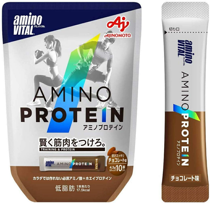 味の素 アミノバイタル アミノプロテイン チョコレート味 10本入パウチ 4.3g×10本 ギフト 父親 誕生日 プレゼント