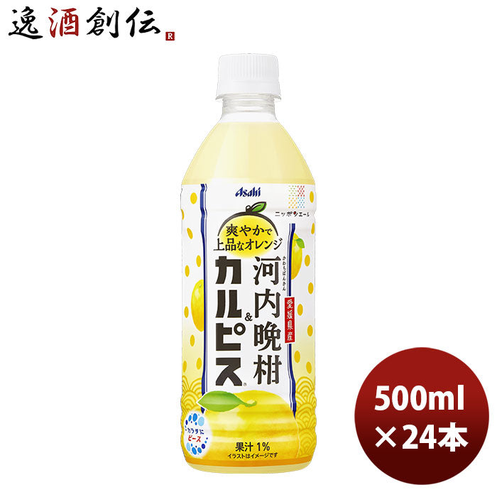 アサヒ飲料愛媛県産河内晩柑&カルピス500mlペット×1ケース/24本新発売■2/21日以降のお届けのし・ギフト 